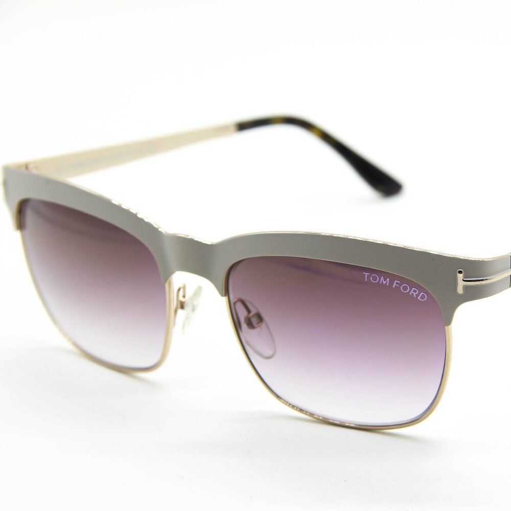 TOM FORD ELENA SUNGLASSES FT0437 25F, IVORY/GOLD FRAME 54-17-136